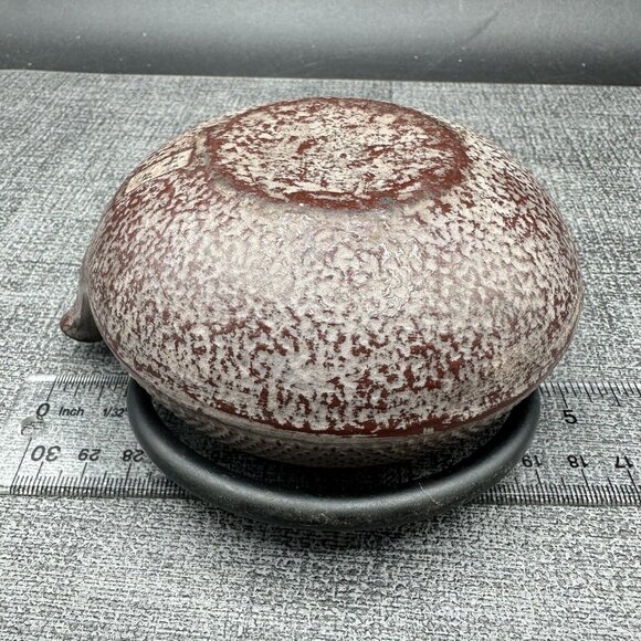 Rikyu Japanese Cast Iron Tetsubin Teapot Hobnail Signed Small Vtg Traditional - Picture 10 of 14